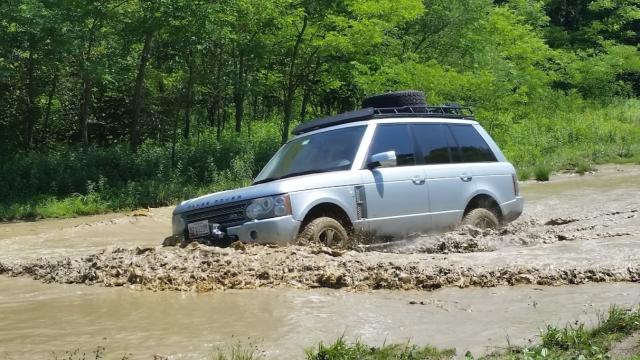 In the mud.